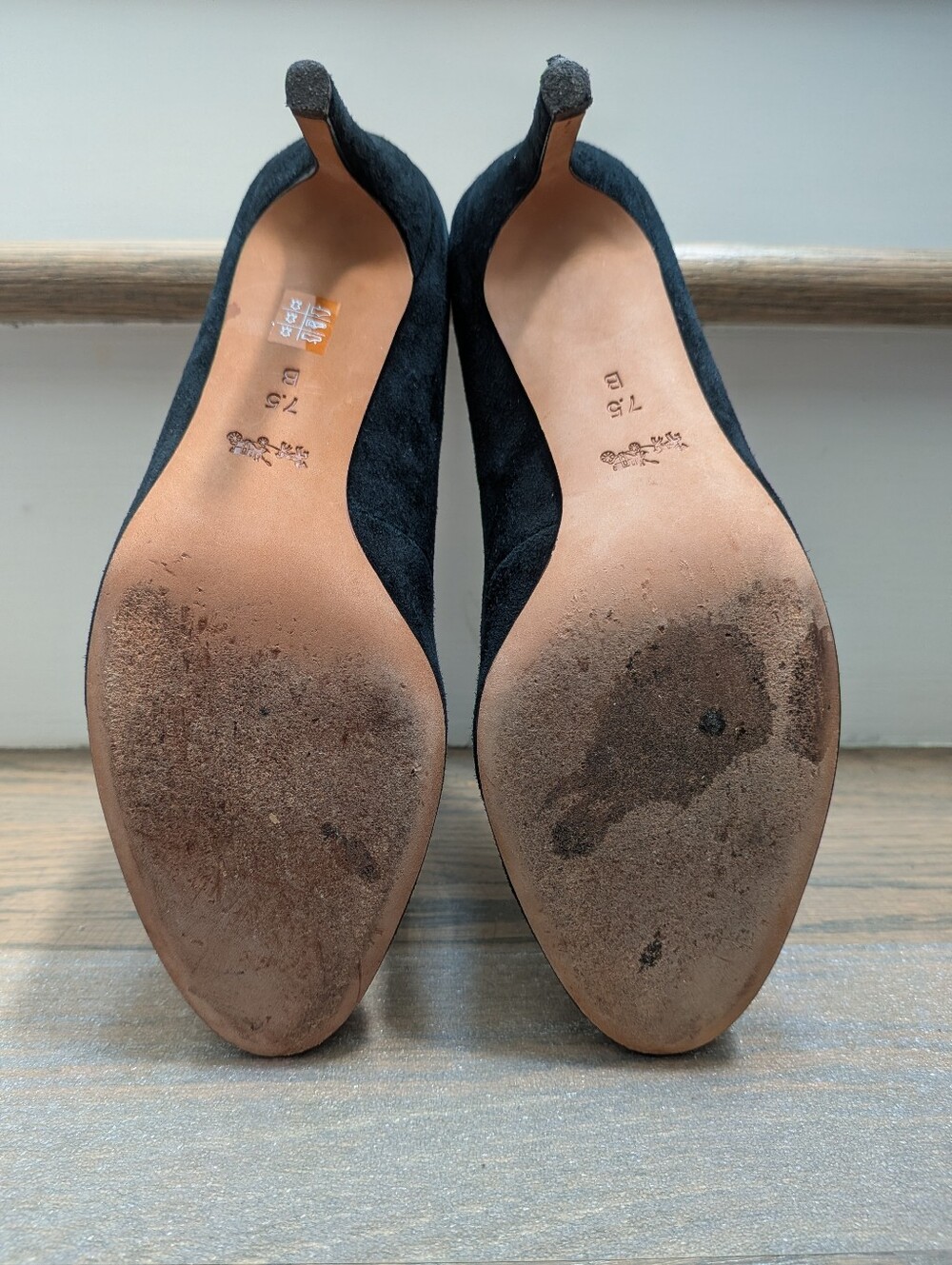 Coach "Rosey" Suede Pumps - Black - Picture 6 of 7